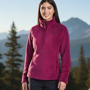 The North Face Women’s Jack Osito 1/4 zip Soft Fleece - Maroon